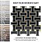 Metro Dog Bone Basketweave Matte Black/Gold Glass Dot 10" x 10" Porcelain Mosaic Tile - 10 Tiles Per Case - 7.1 Sq. Ft.