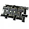 Metro Dog Bone Basketweave Matte Black/Gold Glass Dot 10" x 10" Porcelain Mosaic Tile - 10 Tiles Per Case - 7.1 Sq. Ft.