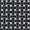 Metro Dog Bone Basketweave Matte Black/Silver Glass Dot 10" x 10" Porcelain Mosaic Tile - 10 Tiles Per Case - 7.1 Sq. Ft.