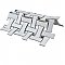 Metro Dog Bone Basketweave Matte White/Silver Glass Dot 10" x 10" Porcelain Mosaic Tile - 10 Tiles Per Case - 7.1 Sq. Ft.