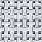 Metro Dog Bone Basketweave Matte White/Silver Glass Dot 10" x 10" Porcelain Mosaic Tile - 10 Tiles Per Case - 7.1 Sq. Ft.