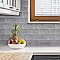 Camden Decor Light Grey 4" x 8" Ceramic Subway Wall Tile - Sold Per Case of 50 - 11.90 Square Feet