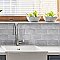 Camden Decor Light Grey 4" x 8" Ceramic Subway Wall Tile - Sold Per Case of 50 - 11.90 Square Feet