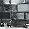 Camden Decor Nero Charcoal 4" x 8" Ceramic Subway Wall Tile - Sold Per Case of 50 - 11.90 Square Feet