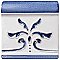 Novecento Friso Evoli Cobalto 5-1/8" x 5-1/8" Ceramic Trim or Liner Tile - Sold Per Tile