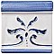 Novecento Friso Evoli Cobalto 5-1/8" x 5-1/8" Ceramic Trim or Liner Tile - Sold Per Tile