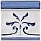 Novecento Friso Evoli Cobalto 5-1/8" x 5-1/8" Ceramic Trim or Liner Tile - Sold Per Tile