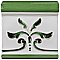Novecento Friso Evoli Verdin 5-1/8" x 5-1/8" Ceramic Trim or Liner Tile - Sold Per Tile
