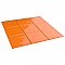 Twist Square Orange Sunset 11-3/4" x 11-3/4" Ceramic Mosaic Tile - 10 Tiles Per Case - 9.8 Sq. Ft.
