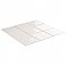 Twist Square Soft Cream 11-3/4" x 11-3/4" Ceramic Mosaic Tile - 10 Tiles Per Case - 9.8 Sq. Ft.