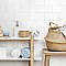Projectos Glossy White 3-7/8"x 7-3/4" Ceramic Tile - Per Case of 50 Pieces - 11 Sq. Ft.