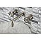 Kingston Brass KS8128RX Belknap Two-Handle Wall Mount Bathroom Faucet, Brushed Nickel