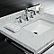 Kingston Brass KVPB30M8SQ1ST Dreyfuss 30" x 22" Carrara Marble Vanity Top with Stainless Steel Legs, Marble White/Polished Chrome