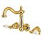 Kingston Brass KS1252PL 8-Inch Center Wall Mount Bathroom Faucet, Polished Brass