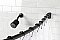 Kingston Brass CC6720 Edenscape 60"-72" Stainless Steel Adjustable Single Curved Shower Curtain Rod - Matte Black