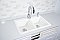 Gourmetier GT33229D2 Petra Galley 33-Inch Cast Iron Double Bowl Drop-In Kitchen Sink, 2-Hole, White