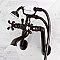 Kingston Brass KS269ORB Kingston Tub Wall Mount Clawfoot Tub Faucet with Hand Shower, Oil Rubbed Bronze