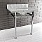 Kingston Brass KVPB30MSQ1 Monarch 30-Inch Carrara Marble Console Sink, Marble White/Polished Chrome