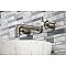 Kingston Brass KS8128NX Hamilton Two-Handle Wall Mount Bathroom Faucet, Brushed Nickel