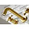 Kingston Brass KS8127BX Metropolitan 2-Handle 8 in. Wall Mount Bathroom Faucet, Brushed Brass