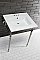 Kingston Brass KVPB25227W4PN Edwardian 25-Inch Console Sink with Brass Legs (4-Inch, 3 Hole), White/Polished Nickel