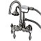 Aqua Vintage AE7T8TAL Tudor Wall Mount Clawfoot Tub Faucet, Brushed Nickel