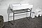 Fauceture VPB3917W1ST New Haven 39" Porcelain Console Sink with Stainless Steel Legs (8" Centers), White/Polished Chrome