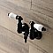 Kingston Brass AE35T0 Aqua Vintage 3-3/8 Inch Wall Mount Tub Faucet, Matte Black
