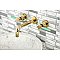Kingston Brass KS8122DKL Kaiser 2-Handle Wall Mount Bathroom Faucet, Polished Brass