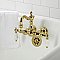 Kingston Brass CA1005T2 Heritage 3-3/8" Tub Wall Mount Clawfoot Tub Faucet, Polished Brass