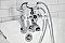 Kingston Brass KS269PXC Kingston Tub Wall Mount Clawfoot Tub Faucet with Hand Shower, Polished Chrome