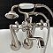 Kingston Brass KS229SN Kingston Wall Mount Clawfoot Tub Faucet with Hand Shower, Brushed Nickel