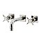 Kingston Brass KS6126BEX Essex Two-Handle Wall Mount Bathroom Faucet, Polished Nickel