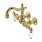 Kingston Brass CA1005T2 Heritage 3-3/8" Tub Wall Mount Clawfoot Tub Faucet, Polished Brass