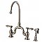 Kingston Brass KS7798BALBS Heirloom Bridge Kitchen Faucet with Brass Sprayer, Brushed Nickel