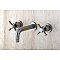 Kingston Brass KS8128ZX Millennium 2-Handle Wall Mount Bathroom Faucet, Brushed Nickel