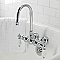 Kingston Brass CA6T1 Vintage 3-3/8" Tub Wall Mount Clawfoot Tub Faucet, Polished Chrome