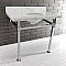 Kingston Brass KVPB36MOQ1 Monarch 36-Inch Carrara Marble Console Sink, Marble White/Polished Chrome
