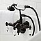Kingston Brass CA23T5 Vintage 3-3/8" Tub Wall Mount Clawfoot Tub Faucet with Hand Shower, Oil Rubbed Bronze
