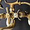 Kingston Brass KS246SB Essex Wall Mount Clawfoot Tub Faucet with Hand Shower, Brushed Brass