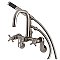Aqua Vintage AE8458DX Concord Wall Mount Clawfoot Tub Faucet, Brushed Nickel