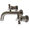Kingston Brass KS8128ZX Millennium 2-Handle Wall Mount Bathroom Faucet, Brushed Nickel
