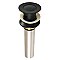 Kingston Brass KB6000 Complement Push-Up Bathroom Sink Drain with Overflow, Matte Black