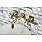 Kingston Brass KS6123ZX Millennium Two-Handle Wall Mount Bathroom Faucet, Antique Brass