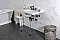 Kingston Brass LMS36MA5 Pemberton 36" Carrara Marble Console Sink with Acrylic Legs, Marble White/Oil Rubbed Bronze
