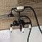 Kingston Brass AE23T0 Aqua Vintage 3-3/8 Inch Wall Mount Tub Faucet with Hand Shower, Matte Black
