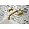 Kingston Brass KS8127ML Milano 2-Handle 8 in. Wall Mount Bathroom Faucet, Brushed Brass
