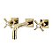 Kingston Brass KS6122ZX Millennium Two-Handle Wall Mount Bathroom Faucet, Polished Brass