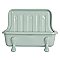 Enamel Metal Sink Soap Dish with Faucet - Grey & Gold