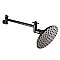 Kingston Brass K135K0MB Victorian 5-1/4 in. Showerhead with 10 in. Shower Arm - Matte Black